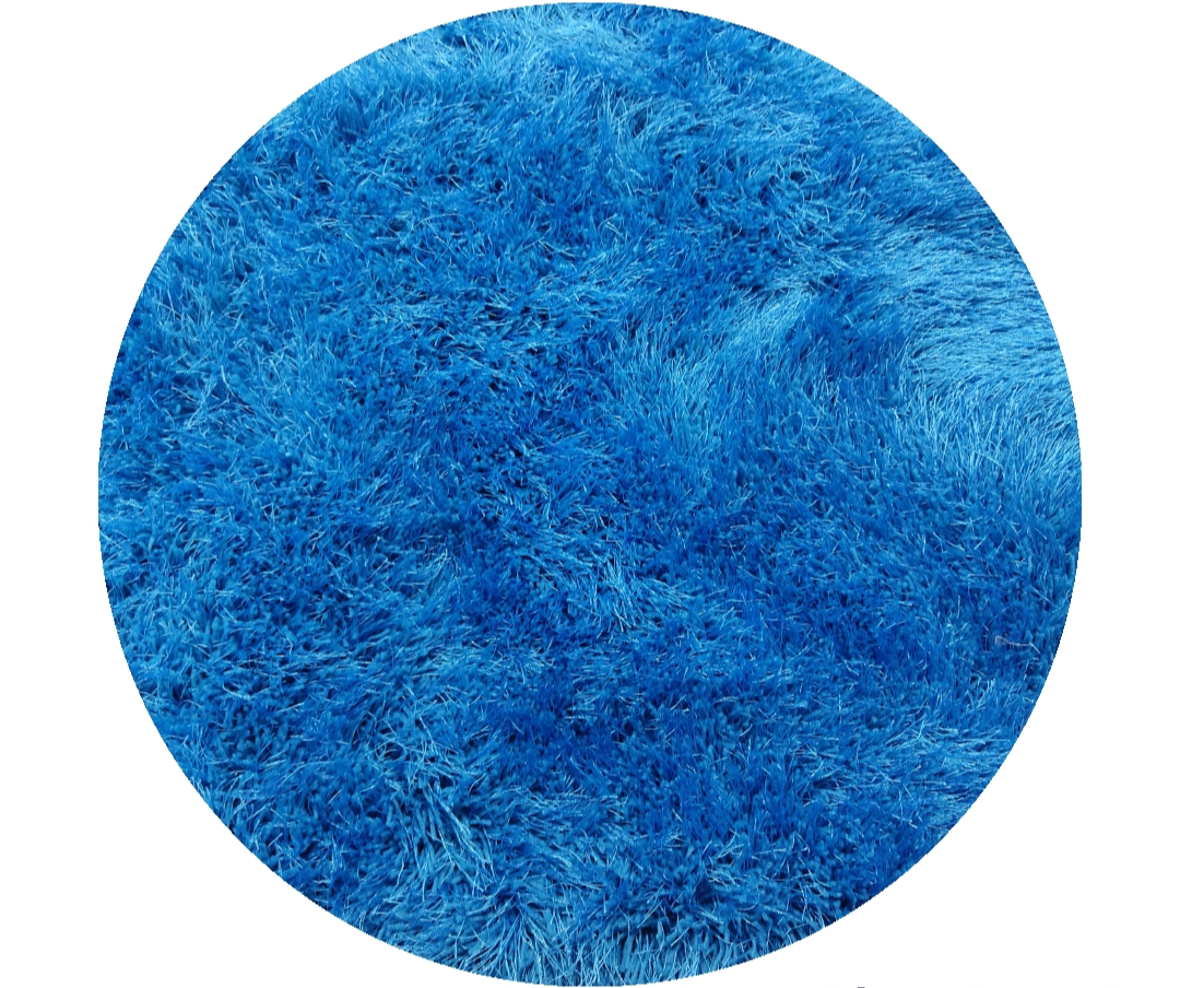 GENERICO Alfombra peluda 1.8 x 2 M - Azul Petróleo Liso